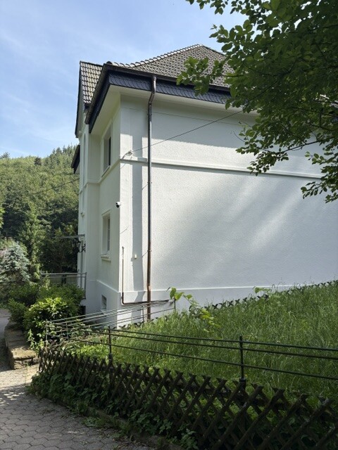 Seitenansicht Haus mit Garten